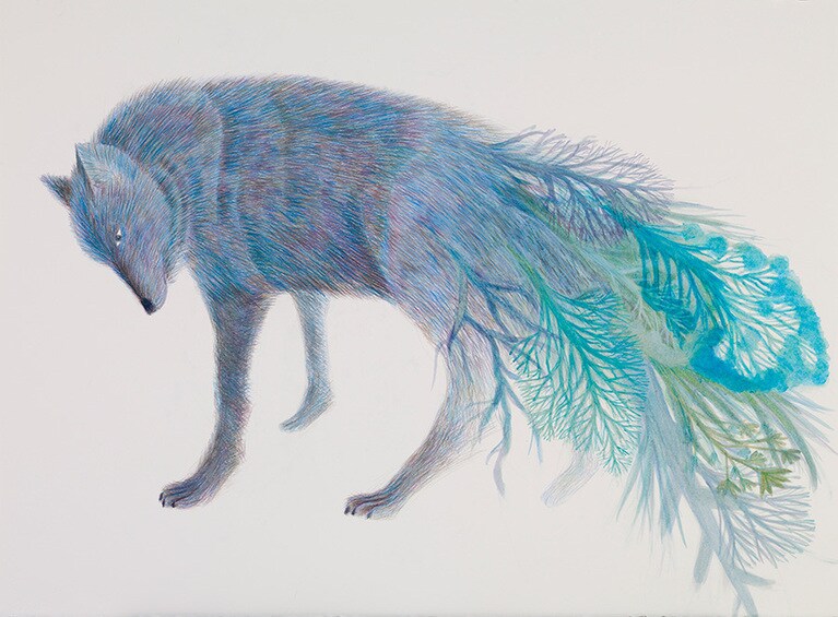 佐々木愛《詩のための絵「Walking」より》2011年。