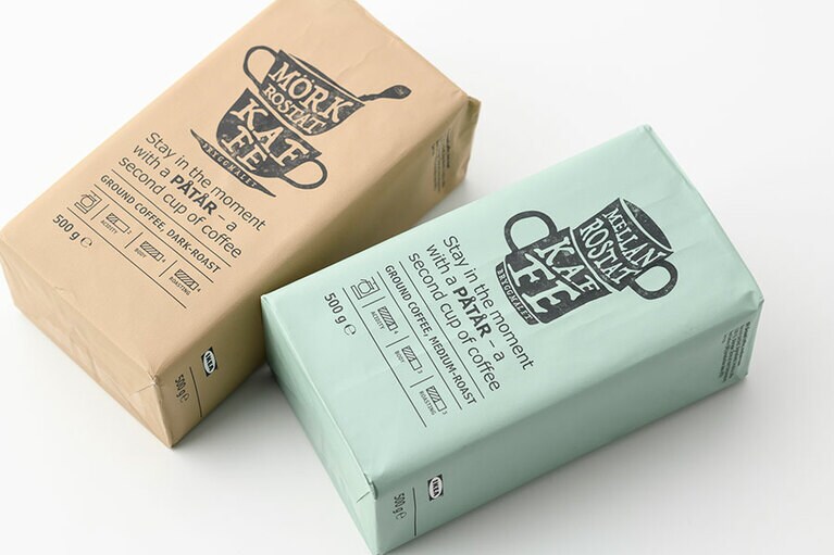 左から：PATAR ポートール「ダークローストコーヒー」「ミディアムローストコーヒー」各699円(500g、税込)。