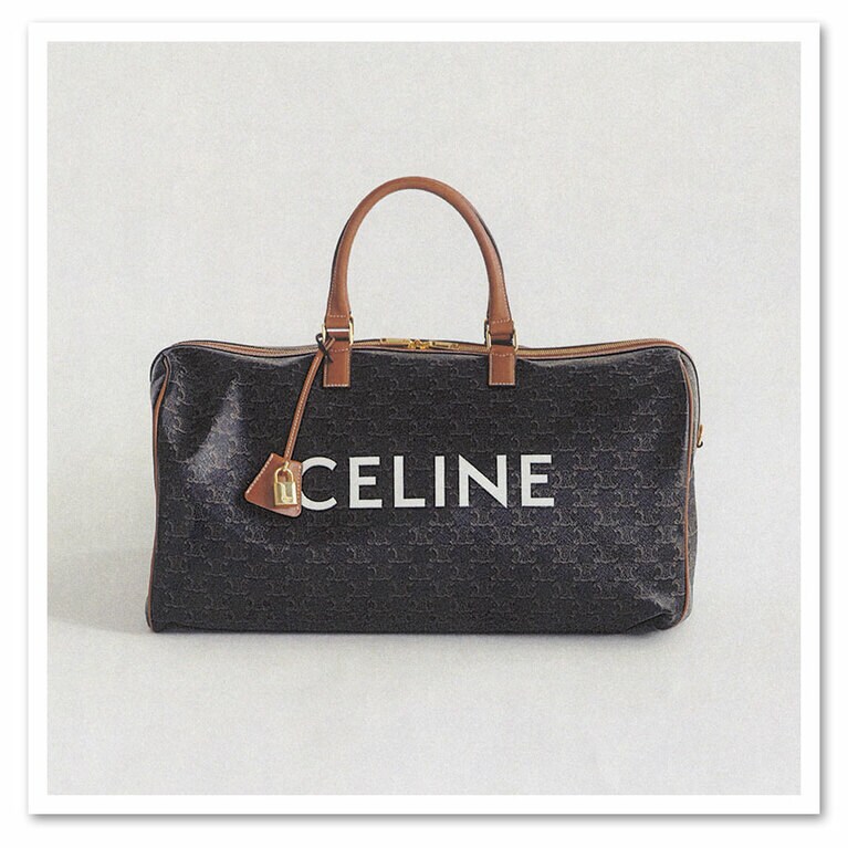 セリーヌ「トリオンフ キャンバス ラージ ヴォヤージュ」［H28×W50×D22.5cm］230,000円／セリーヌ バイ エディ・スリマン