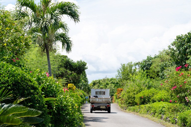 軽トラに乗り込み、お二人は仕事に戻っていきました。