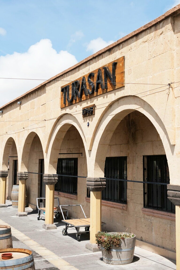 ワイナリー見学は3種類のテイスティングとセットで300トルコリラ（見学のみ150トルコリラ）