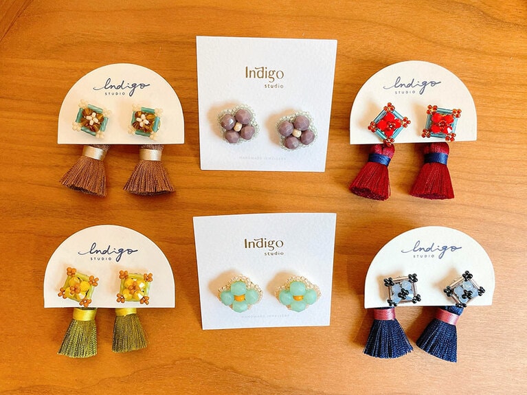 タイル好きにはたまらないマジョリカタイル柄。