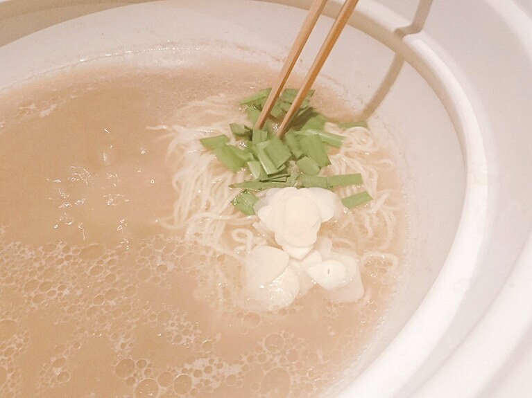 〆は中華麺。そうこなくっちゃ！