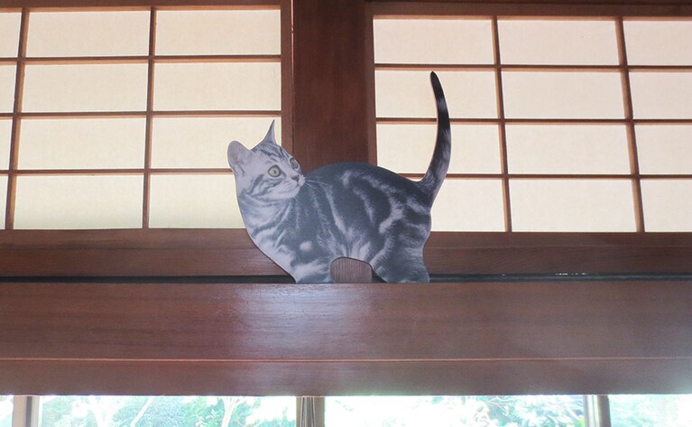 こんな所にネコ発見。遊び心があちこちに。