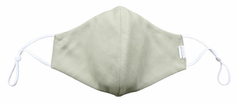 【FORESTEX(フォレステックス)】抗ウィルス・天然素材の布マスク ミントグリーン S、M、Lサイズ 各1320円(税込)。どの商品も、Sサイズはタテ約13cm×ヨコ約10cm(片面)、Mサイズはタテ約14cm×ヨコ約10.5cm(片面)、Lサイズはタテ約15cm×ヨコ約12cm(片面)。