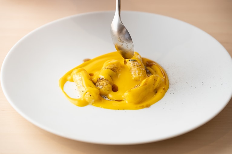 「Pumpkin Parmigiano 交差点」。