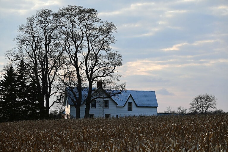 町から一歩離れれば、牧歌的な風景が広がります。