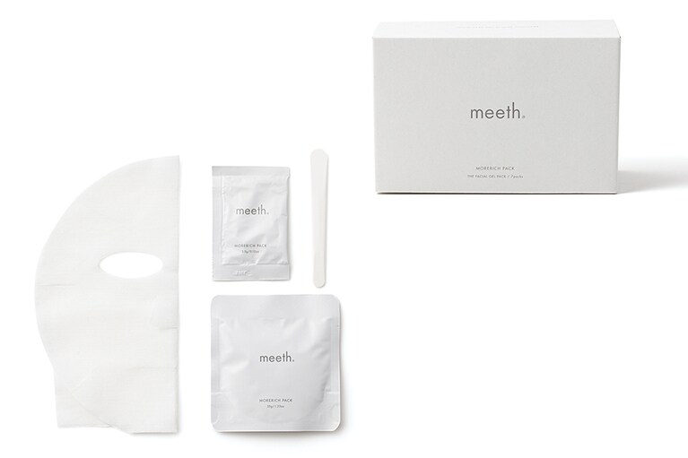モアリッチパック　パック(粉末･ジェル)各7包、スパチュラ、フェイスマスク7枚 14,960円／meeth touch up lab