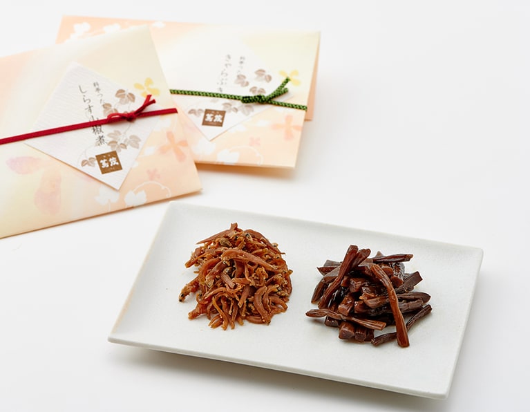 料亭 蔦茂「佃煮 2点セット」しらす山椒煮50g きゃらぶき80g 2,200円／愛知県