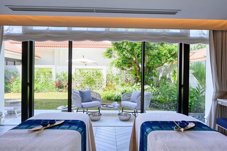 スパでは英国生まれの“バンフォード”を使ったトリートメントを。