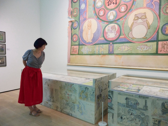 ユーモラスな展示がたくさんある『ぽんぽこ』エリア。