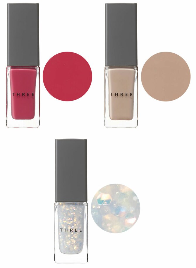 THREE】2022年春ネイル 絶妙なくすみ具合に拍手喝采！ 地爪に単色使い