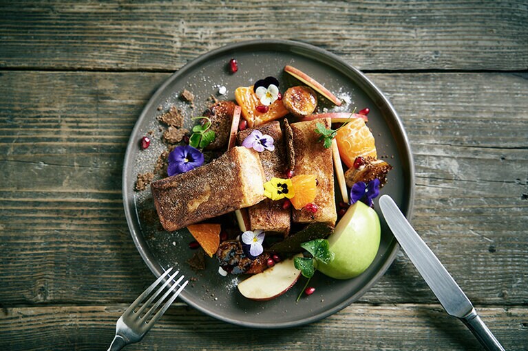 土日のブランチより。フレンチトースト 450元。