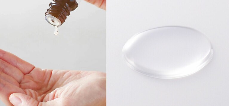 サラッとしていてあっという間に浸透するテクスチャー。