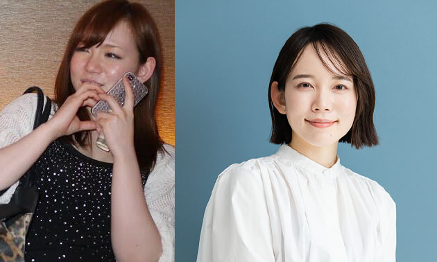 最終的に20kg体重を落とした本島彩帆里さん。写真左が減量前、右が近影。