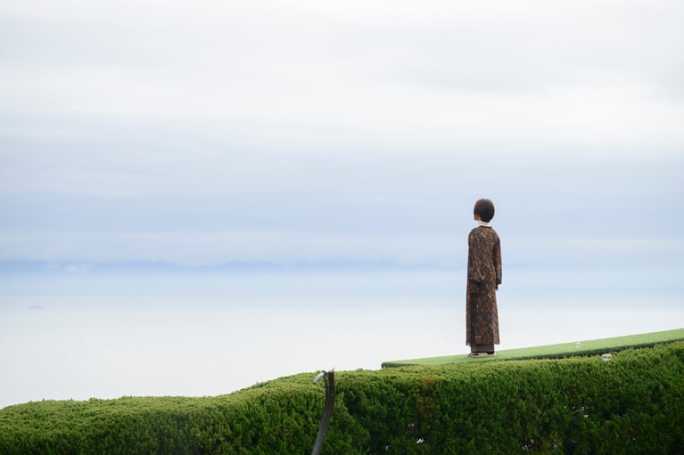 庭園の一番見晴らしの良い特等席で「天空のお茶会」が定期的に催されている。
