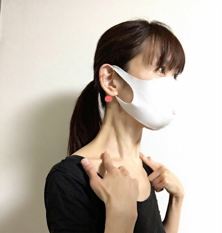 スタートするのは「赤いしるし」の辺り。つまっていたら、ほぐしておく。