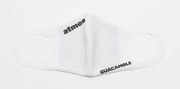 【atmos(アトモス)】atmos x GUACAMOLE 接触冷感 MASK WHITE 1,200円。