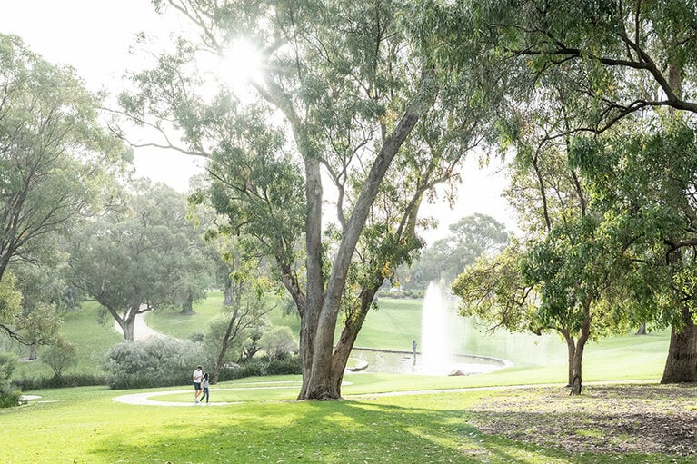 豊かな自然の中へ。