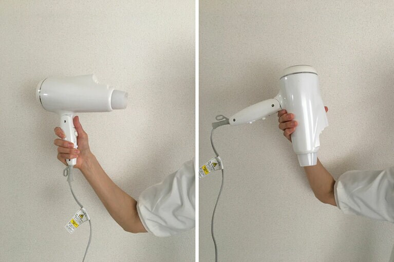 持つ位置を「持ち手部分」から、「本体」に変えるというアイデア！