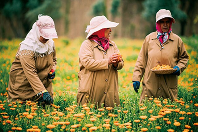 ウリカ コミュニティ ガーデンの植物の栽培は現地の32人の女性たちがすべて手作業で行っている。