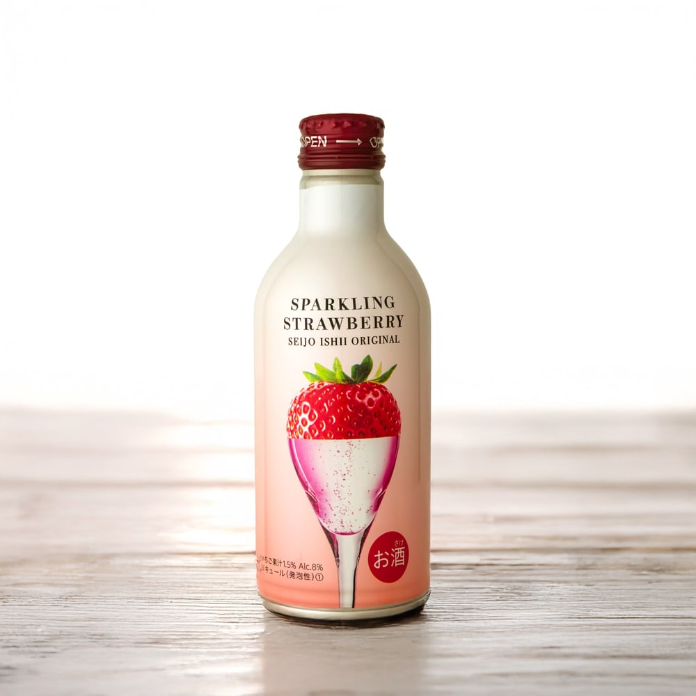 『成城石井 オリジナルいちごスパークリング缶』290ml、税込659円。