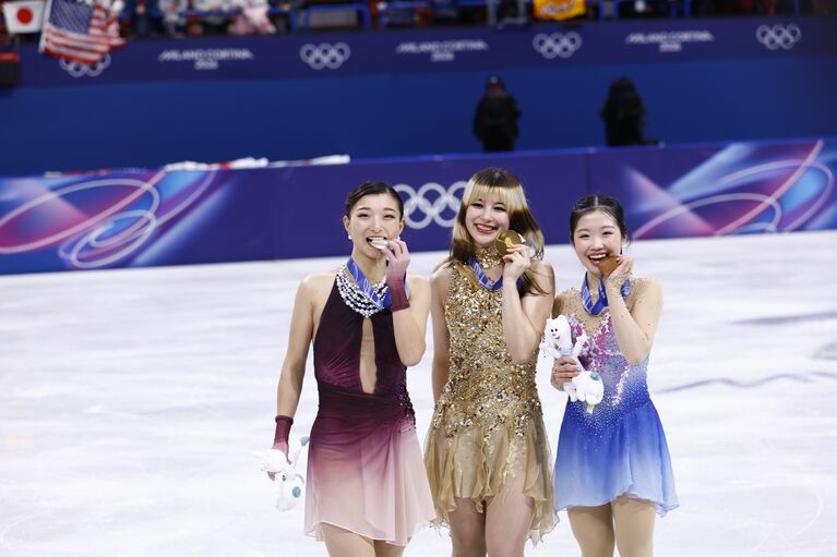 アリサ・リウ、中井亜美、坂本花織（©JMPA）