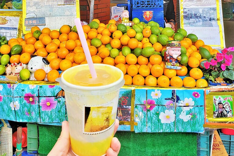 金桔檸檬汁 40元。