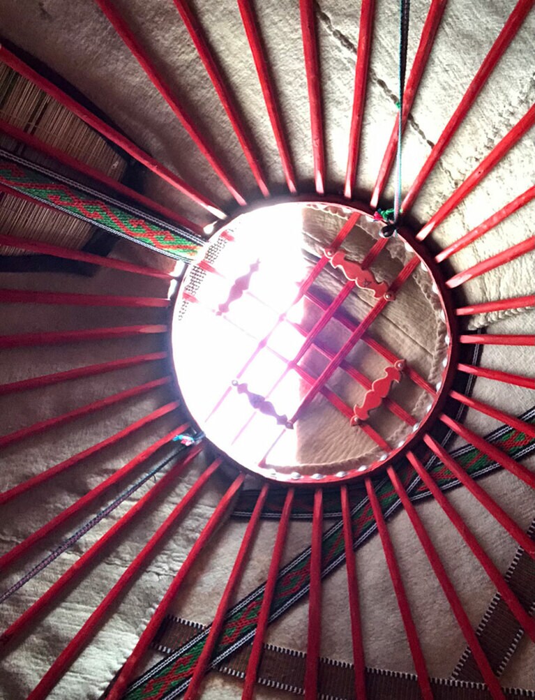 ユルトの中はこんな感じ。