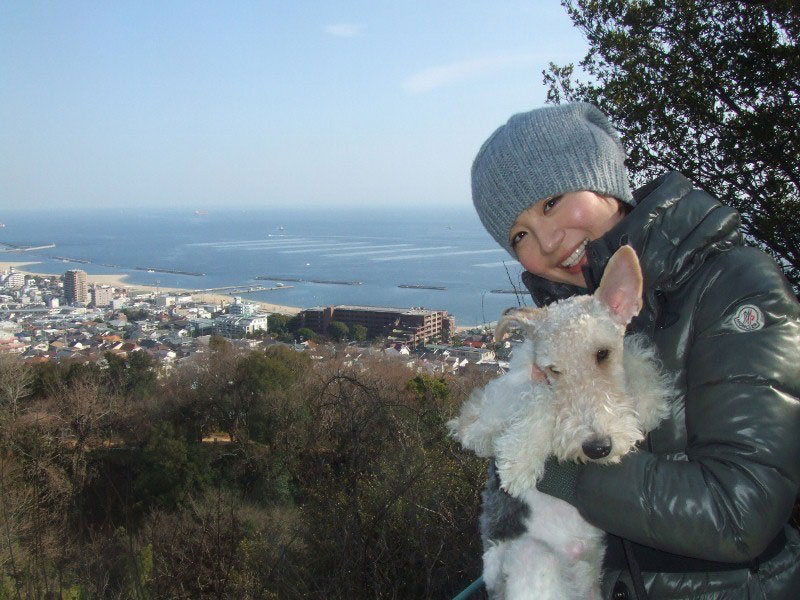 療養中に登った神戸の山からは美しい海岸が一望できる。写真提供：大橋未歩さん