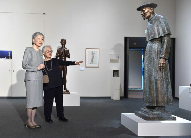 昭和天皇と美智子様の彫像品 1958年☆希少☆皇后☆美智子様☆昭和レトロ☆こけし 人形