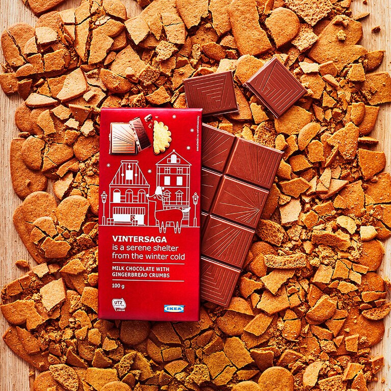 VINTERSAGA ヴィンテルサーガ「ミルクチョコ 板 ジンジャーブレッドクラム」UTZ認定。