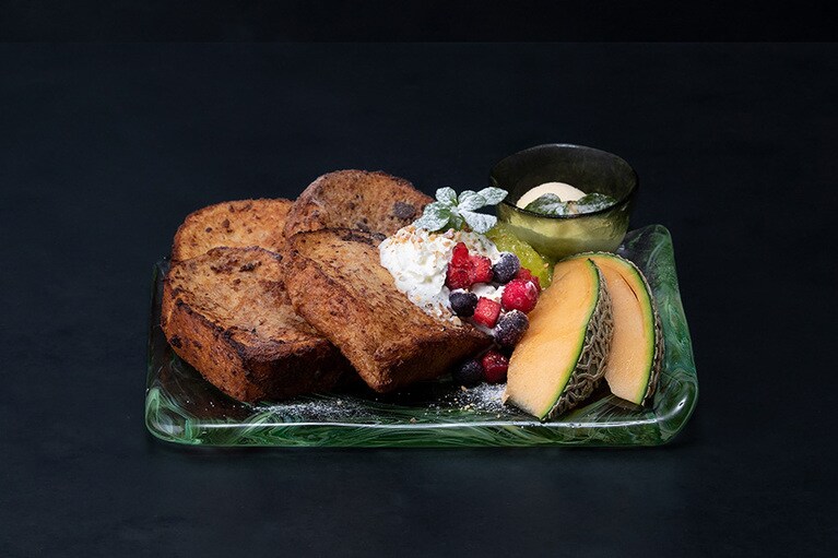 メロンの特製フレンチトースト レギュラーサイズ。