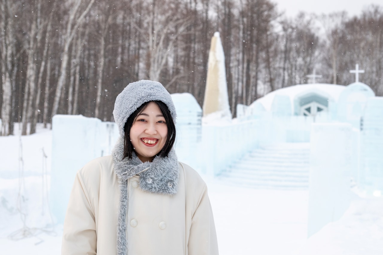 下川花歩さん。長年アイスヴィレッジの運営に携わってきた。