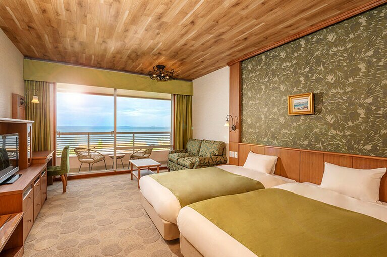 クラシカルであたたかみのある「ラビスタツイン」の内装。