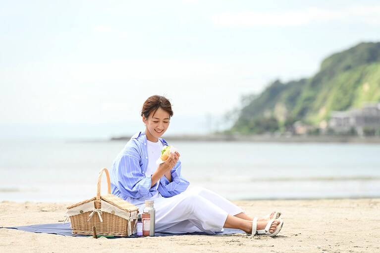 外でも気持ちよく食事を楽しむことができます。