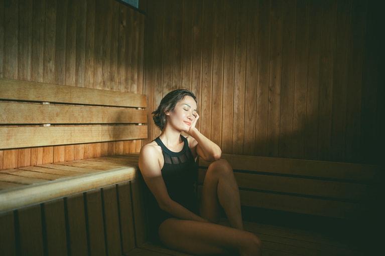 トリートメントを受けた後、さらにサウナに入れるという贅沢！