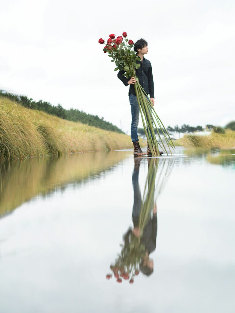 エクアドルから輸入された180cmを超えるバラ。