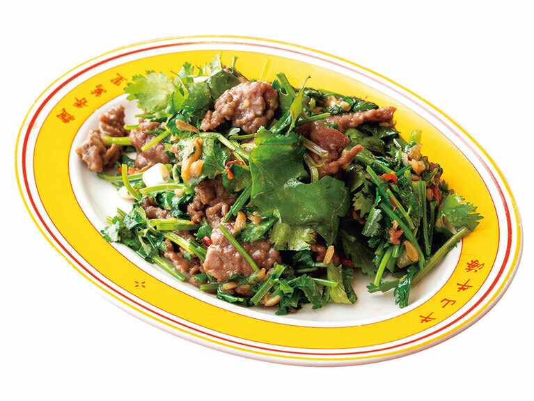 「香菜炒牛肉」380元。