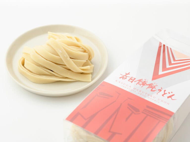 【奈良県】春日餺飥うどん 冷凍生麵150g×2個、つゆ30ml×2袋入り 1,000円／奈良の食文化研究会
