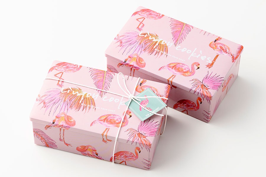 LINGON「Flamingo Cookie CAN」各1,544円(160g)／大分県