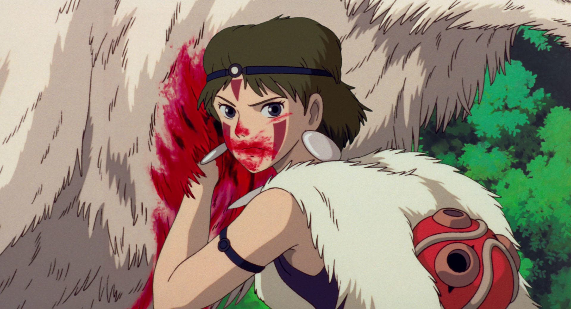 『もののけ姫』より。山犬に育てられた少女・サン。石田ゆり子が声優を務めた　©1997 Studio Ghibli・ND