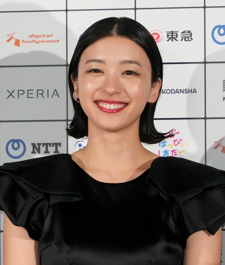 国際短編映画祭「ショートショートフィルムフェスティバル＆アジア 2023」のアワードセレモニーに出席した鳴海唯　©時事通信社