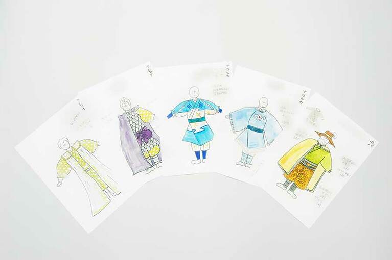 「素人なので恥ずかしいのですが」と言いながら、松本さんが見せてくださったデザイン画。