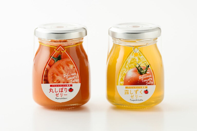 【宮城県】デリシャストマトゼリー紅白2本セット1,080円（100g×2本）／デリシャスファーム