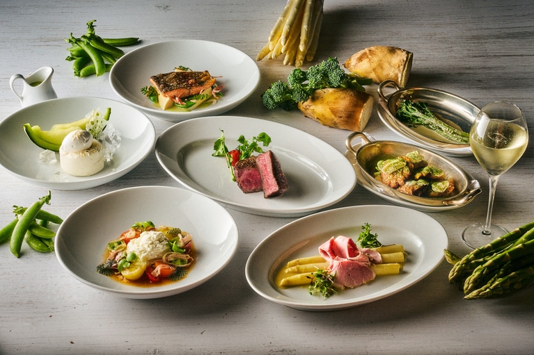 各皿に個性が光る「ツアー オブ ジャパン」のコース料理。