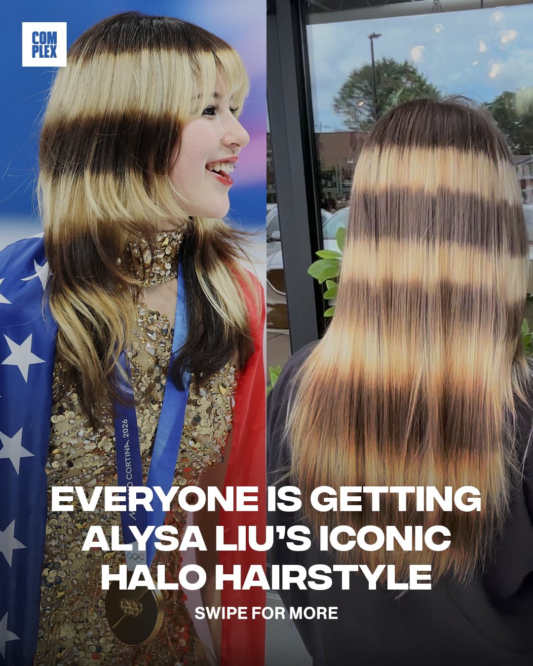 “アリサヘア”に染める若い女性が続出中（complexstyleのInstagramより）。