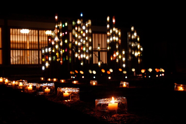 馬籠 木曽路氷雪の灯祭り。