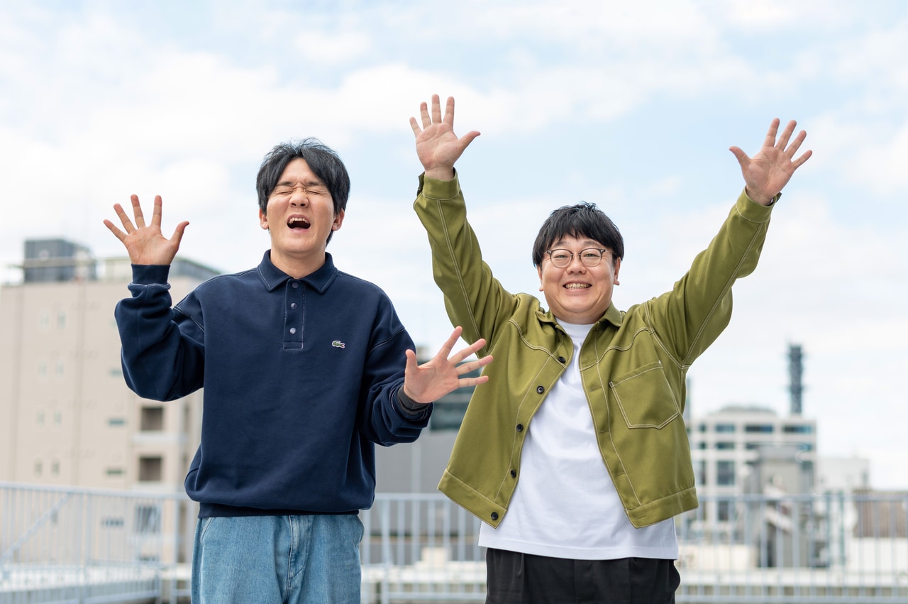 タイムマシーン3号のおふたり。左：山本浩司さん、右：関 太さん。