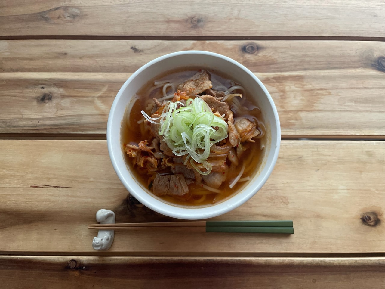 冷やかけ豚キムチそうめん。